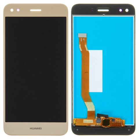 Pantalla LCD puede usarse con Huawei Nova Lite 2017 , P9 Lite mini, Y6 Pro 2017 , dorado, sin marco, High Copy, SLA L02, SLA L22, SLA L03