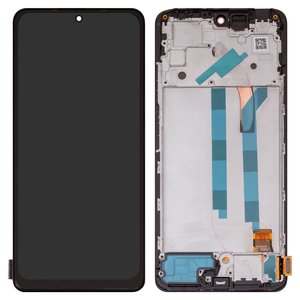 Pantalla LCD puede usarse con Xiaomi Redmi Note 11 Pro, Redmi Note 11 Pro 5G, negro, con marco, High Copy, OLED 