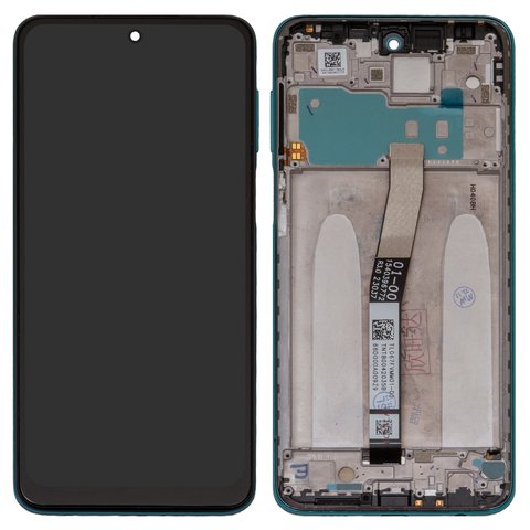 Pantalla LCD puede usarse con Xiaomi Redmi Note 9 Pro, Redmi Note 9S, verde, con marco, Copy, con borde ancho, In Cell, M2003J6B2G, M2003J6A1G