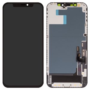 Pantalla LCD puede usarse con iPhone 12, iPhone 12 Pro, negro, con marco, AAA, sin empaque, TFT , ZY, LTPS FHD