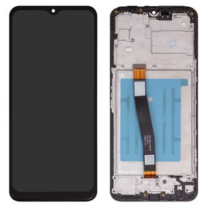 Pantalla LCD puede usarse con Samsung A226 Galaxy A22 5G, negro, con marco, High Copy