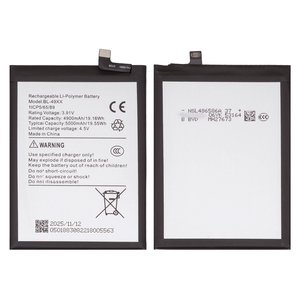 Batería BL 49XX puede usarse con Infinix GT 20 Pro X6871 , Note 40 X6853 , Note 40 Pro 5G X6851 , Li Polymer, 3,91 V, 5000 mAh, Original PRC 