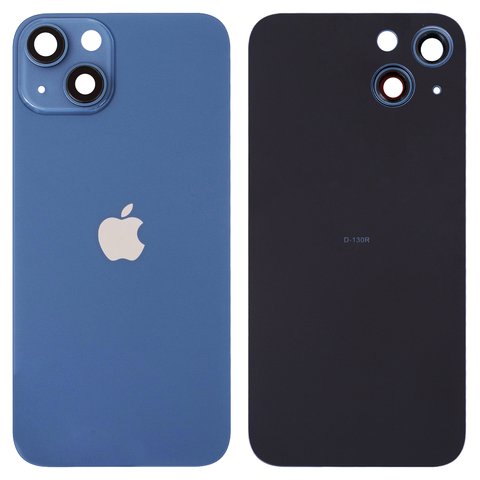 Panel trasero de carcasa puede usarse con iPhone 13, azul, con vidrio de cámara, small hole