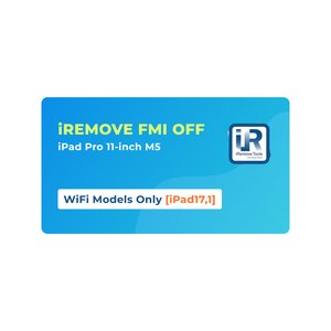 iRemove FMI OFF iPad Pro 11 inch M5 solamente modelos WiFi [iPad17,1]