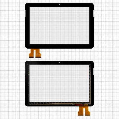Сенсорный экран для China Tablet PC 10,1"; Manta MID1002; iRu Pad Master R1001; IconBIT NETTAB THOR X; Vido N101; Q Pad RC1018C; Oysters T10 3G, черный, 252 мм, 74 pin, 168 мм, емкостный, 10,1", #TPC 50181 V2.0 TPC 50181 V3.0