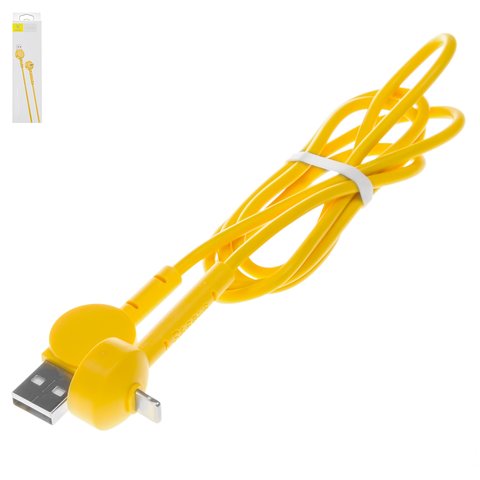 Кабель для зарядки Baseus Maruko Video, USB тип A, Lightning, 100 см, 2,1 А, жовтий, #CALQX 0Y