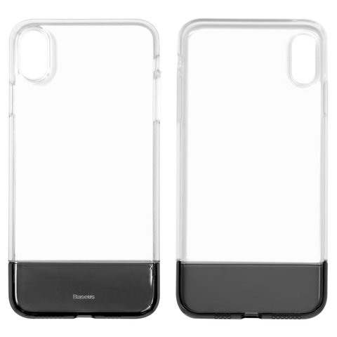Чехол Baseus для iPhone XS Max, черный, прозрачный, силикон, пластик, #WIAPIPH65 RY01