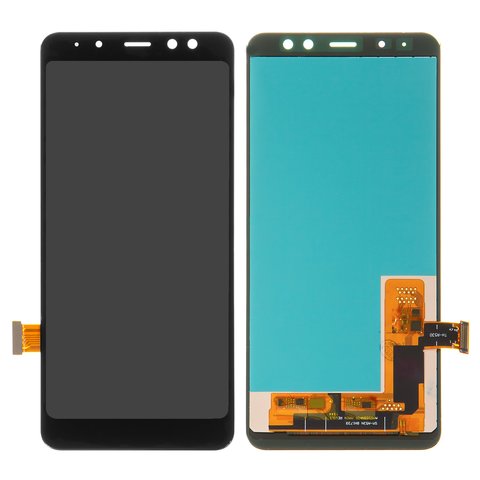 Дисплей для Samsung A530 Galaxy A8 2018 , чорний, Best copy, без рамки, Сopy, TFT 