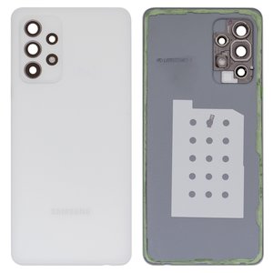 Задняя панель корпуса для Samsung A526 Galaxy A52 5G, белая, со стеклом камеры