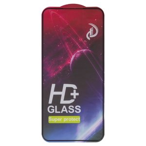 Защитное стекло All Spares для Samsung S906 Galaxy S22 Plus 5G, S916 Galaxy S23 Plus, совместимо с чехлом, Full Glue, черный, cлой клея нанесен по всей поверхности