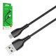 USB кабель Borofone BX51, USB тип-A, micro-USB тип-B, 100 см, 2 A, чорний, #6931474743916