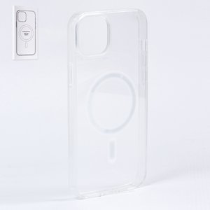 Чехол MagSafe для iPhone 14 Plus, прозрачный, магнитный, силикон