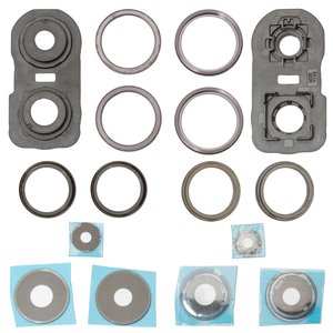 Стекло камеры для Xiaomi Redmi Note 13 4G, черное, с рамкой, midnight black