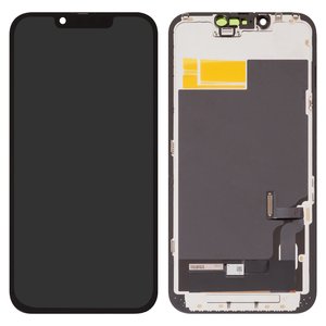Дисплей для iPhone 13, чорний, з рамкою, High Copy, без помилки, OLED , ZY OLED OEM hard, diagnosable