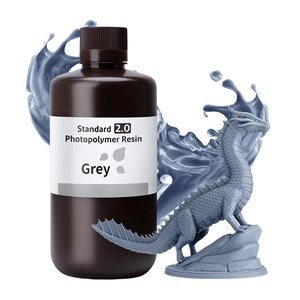 Фотополімерна смола для 3D принтера ELEGOO Standard Resin V2.0 Grey, 1 кг